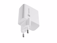 NATEC RIBERA GAN CHARGER 1X USB-A + 1X USB-C 45W balts