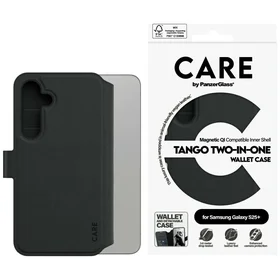 CARE by PanzerGlass Funkcionālais Tango 2in1 maku viedtālruņa apvalks Samsung Galaxy S25+ - Melns