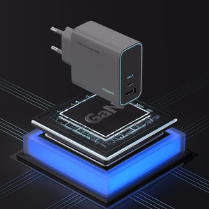 Cuktech CUKAD653EUGR 65W GaN sienas lādētājs 2 x USB-C 1 x USB-A - pelēks