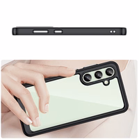 Kosmosa viedtālruņa apvalks ar gēla rāmi Samsung Galaxy S24 FE - melns