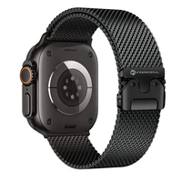 FORCELL F-DESIGN FA11 nerūsējošā tērauda siksniņa APPLE pulkstenim 38 / 40 / 41 mm melna