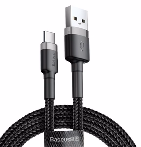 Baseus kabelis Cafule USB - USB-C 3m 2A pelēks-melns