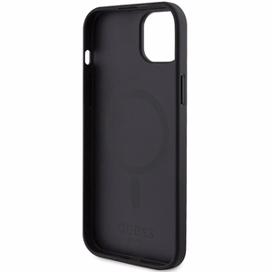 Guess GUHMP15MPSAHMCK iPhone 15 Plus 6.7" melns/melns cietais apvalks Saffiano MagSafe