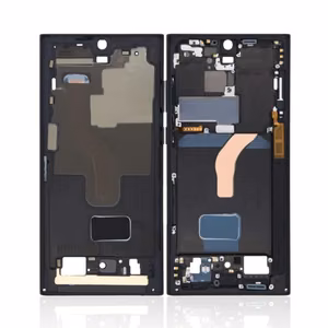 Vidējais rāmis Samsung S908 S22 Ultra Phantom Black