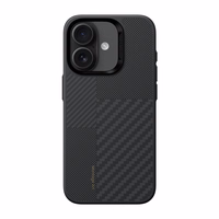 Benks Montage magnētiskais Armor Pro Kevlar viedtālruņa apvalks ar metāla rāmi 600D+1500D Iphone 16 Plus melns