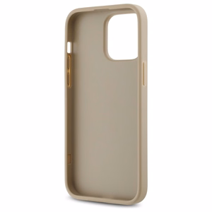 DKNY Quilted Stack Logo viedtālruņa apvalks iPhone 14 Pro - bēšs