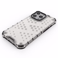 Honeycomb Case bruņu vāks ar TPU buferi iPhone 13 Pro melns