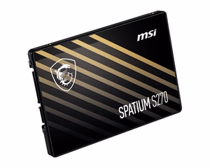 MSI SPATIUM S270 960GB SSD Disks SATA 3D NAND 2.5" Lasīšana 500MB/s Rakstīšana 450MB/s