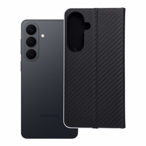Viedtālruņa apvalks LUNA Book Carbon SAMSUNG S26 Edge melns