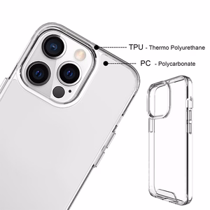 Hybrid Crystal viedtālruņa apvalks iPhone X / XS caurspīdīgs liels caurums