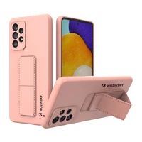 Wozinsky Kickstand Case silikona apvalks ar statīvu Samsung Galaxy A73 rozā