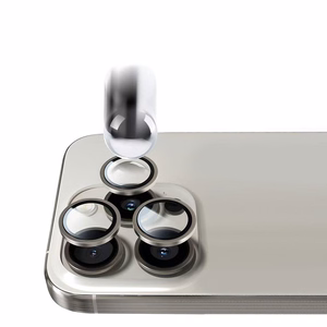 Aizsargstikls kameras lēcu Tel Protect Titanium Lens 99% AR Iphone 16 Pro/16 Pro Max titāna krāsas (3 gab.)
