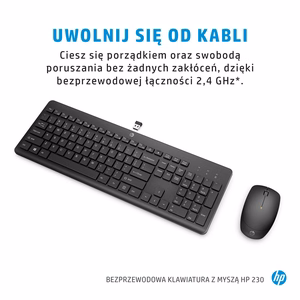 HP 230 bezvadu pele + tastatūra komplekts (EN)