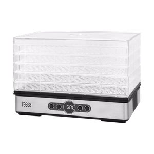 TEESA sēņu, dārzeņu un augļu žāvētājs, 400 W, 5 paplātes, displejs, gaisa cirkulācija