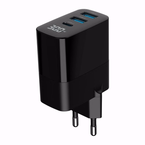 Gembird TA-UC-PDQC30LCD-BK-02 mobilās ierīces lādētājs universāls melns AC ātra uzlāde iekštelpām