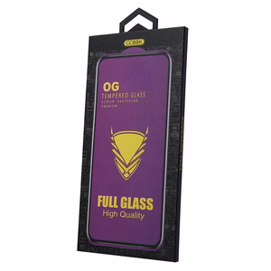 OG Premium rūdīta stikla ekrāna aizsargs iPhone 15 Plus 6,7", melns rāmītis