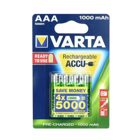 VARTA uzlādējamas baterijas R3 (AAA) 1000 mAh gatavas lietošanai 4 gab.
