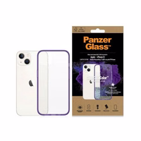 PanzerGlass ClearCase antibakteriālais viedtālruņa apvalks ar Military Grade sertifikātu iPhone 13 / 14 / 15 - caurspīdīgs violets