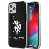 US Polo USHCP12LTPUHRBK iPhone 12 Pro Max 6,7" viedtālruņa apvalks - melns spīdīgs ar lielu logotipu