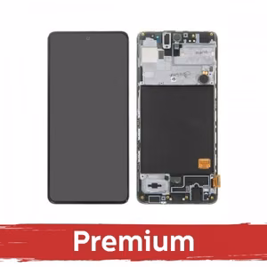 LCD displejs saderīgs ar Samsung A515 A51 ar rāmi / liels izmērs (liels displeja laukums) / OEM