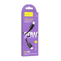 Kabelis USB C uz Lightning Hoco PD 2,4A 20W 1 m X96 melns