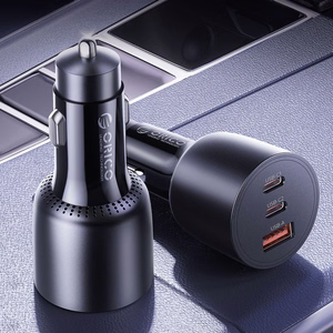 Orico PowerLink 165W USB-A + 2x USB-C auto lādētājs - melns