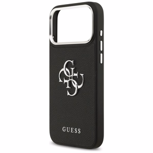 Guess Grained Big 4G Classic Logo case for iPhone 17 Pro Max - black