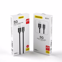 Dudao USB - USB Type C kabelis Super Ātra Uzlāde 1 m, melns (L5G-Black)