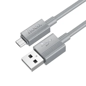Kabelis USB-A uz Micro USB Hoco 2,4A 1 m X107 pelēks