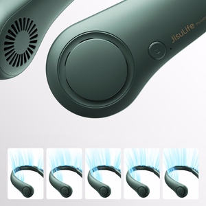 Jisulife Life3 pārnēsājams USB kakla ventilators, zaļš