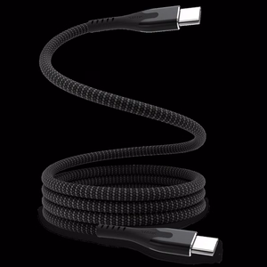 STATIK MagStack Pro, magnētiskais kabelis, USB-C uz USB-C, 2 m, melns