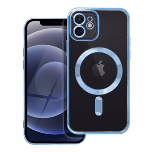 Чехол для iPhone 12 Electro Mag Cover совместимый с MagSafe синий