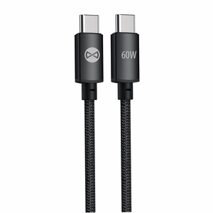Forever Vibe kabelis USB-C - USB-C 1,0 m 60W tumši pelēks
