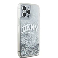 DKNY šķidrā spīduma lielā logotipa viedtālruņa apvalks iPhone 15 Pro - balts