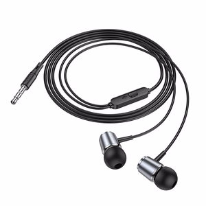 HOCO vadu austiņas Jack 3,5 mm ar mikrofonu M108 pelēkas
