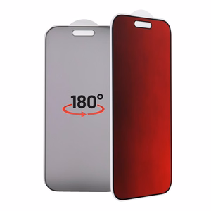 Bestsuit 5D Colorful Privacy 180 elastīgais hibrīda aizsargstikls iPhone 15 Pro Max, fuksīna krāsā