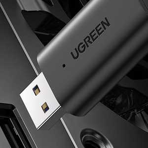 Ugreen Bluetooth 5.1 raidītājs / uztvērējs bezvadu audio adapteris 3.5mm mini jack melns (CM523 60300)