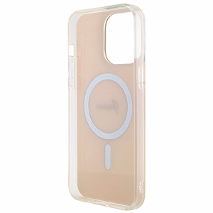 Guess IML Iridescent Magnētiskais viedtālruņa apvalks iPhone 15 Pro - rozā