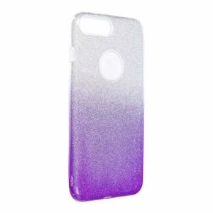 Spīdīgs viedtālruņa apvalks IPHONE 7 Plus / 8 Plus caurspīdīgs violets