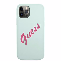 Guess GUHCP12MLSVSBF iPhone 12/12 Pro 6.1" zils fuksija/zils fuksija cietais apvalks Silikona Vintage
