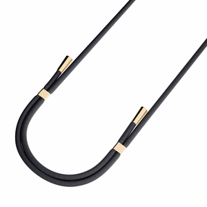 3mk EasyClip tālruņa aukliņa, melna (zelta krāsas furnitūra)