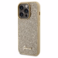 Guess Disco Metal Script viedtālruņa apvalks iPhone 14 Pro Max – zelta