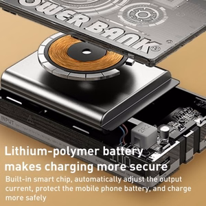 Portatīvais lādētājs WK Design WP-331 melns 10000mAh (Bezvadu uzlāde 15W / PD 20W / QC3.0 22.5W)