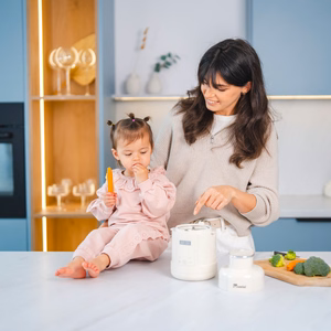 Momini KiddoChef 10 vienā daudzfunkcionāls kombains bērnu ēdiena pagatavošanai