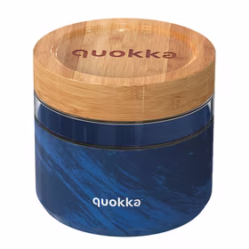 Quokka Deli Food Jar - Glass Food Container / Lunchbox 820 ml (Wood Grain)
