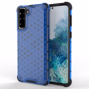 Honeycomb viedtālruņa apvalks bruņu apvalks ar TPU buferi Samsung Galaxy S21+ 5G zils