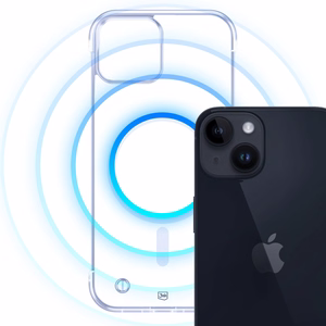 3mk Just20g Magnētiskais apvalks iPhone 14 Plus viedtālrunim - caurspīdīgs