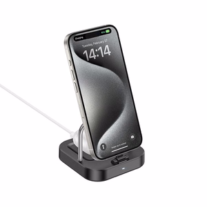 Galda lādētājs Hoco 2in1 USB C PD QC 3A 30W + bezvadu uzlāde 5W CQ16B balts