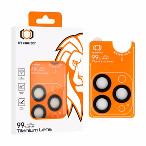 Tel Protect Titanium Lens 99% AR melnie rūdītie aizsargstikli Apple iPhone 18 Pro / 18 Pro Max kameras lēcām (3 gab.)