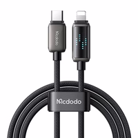 Mcdodo CA-2630 USB-C un Lightning kabelis, 36 W, LED displejs, 1,2 m